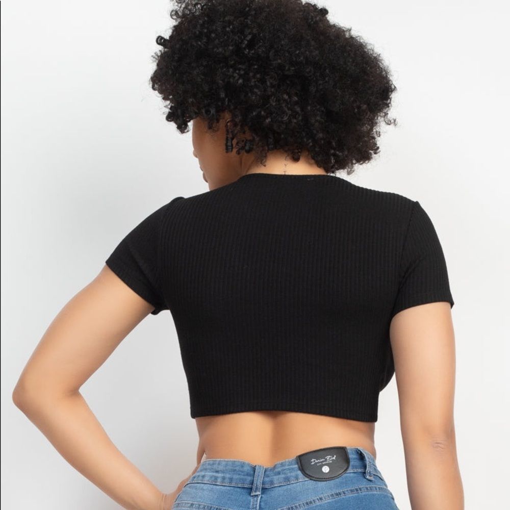 O-Ring Short Sleeve Top - Picture 2 of 5